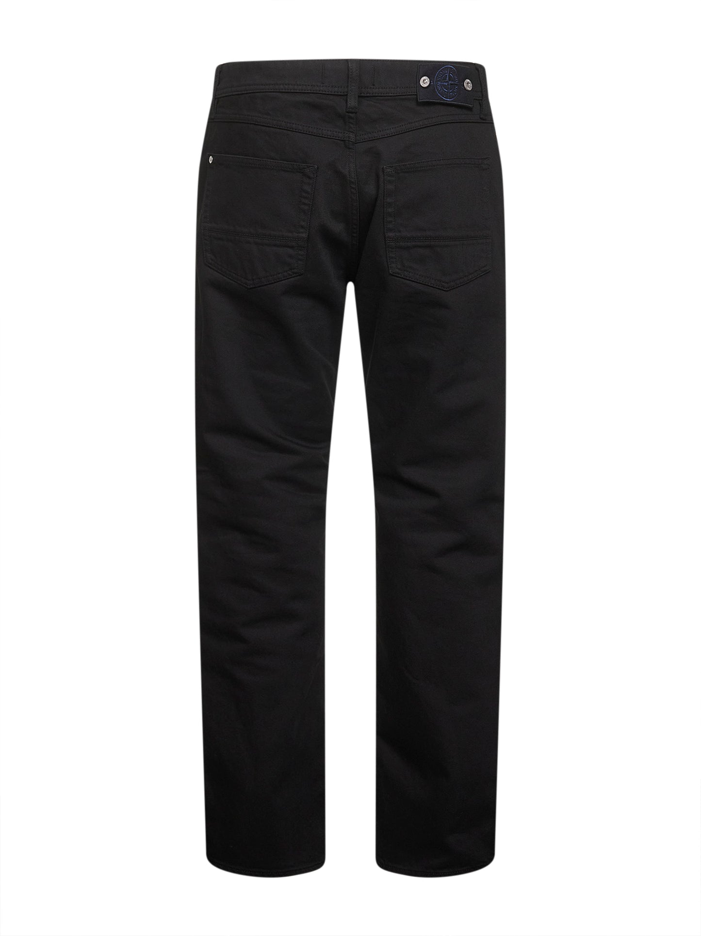 Jeans cinque tasche in denim di cotone nero