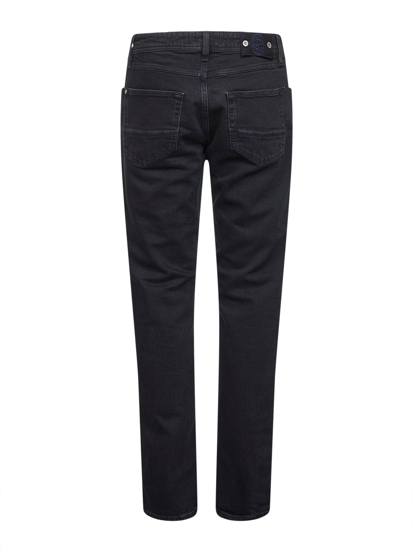 Jeans slim in denim stretch di cotone nero