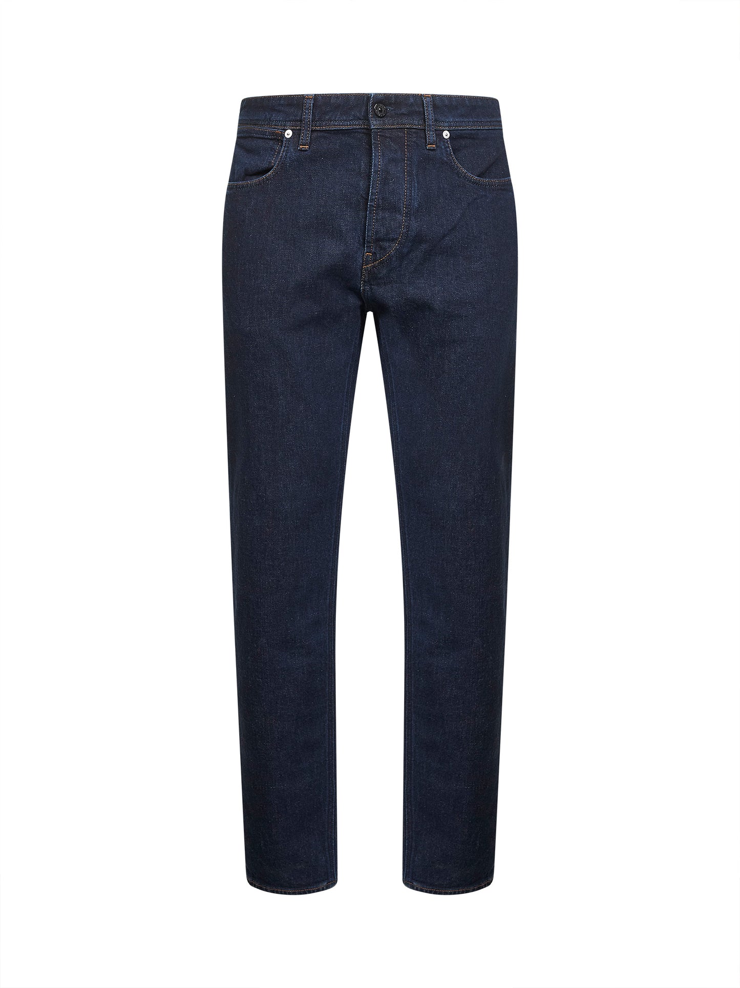 Jeans slim in denim stretch di cotone blu