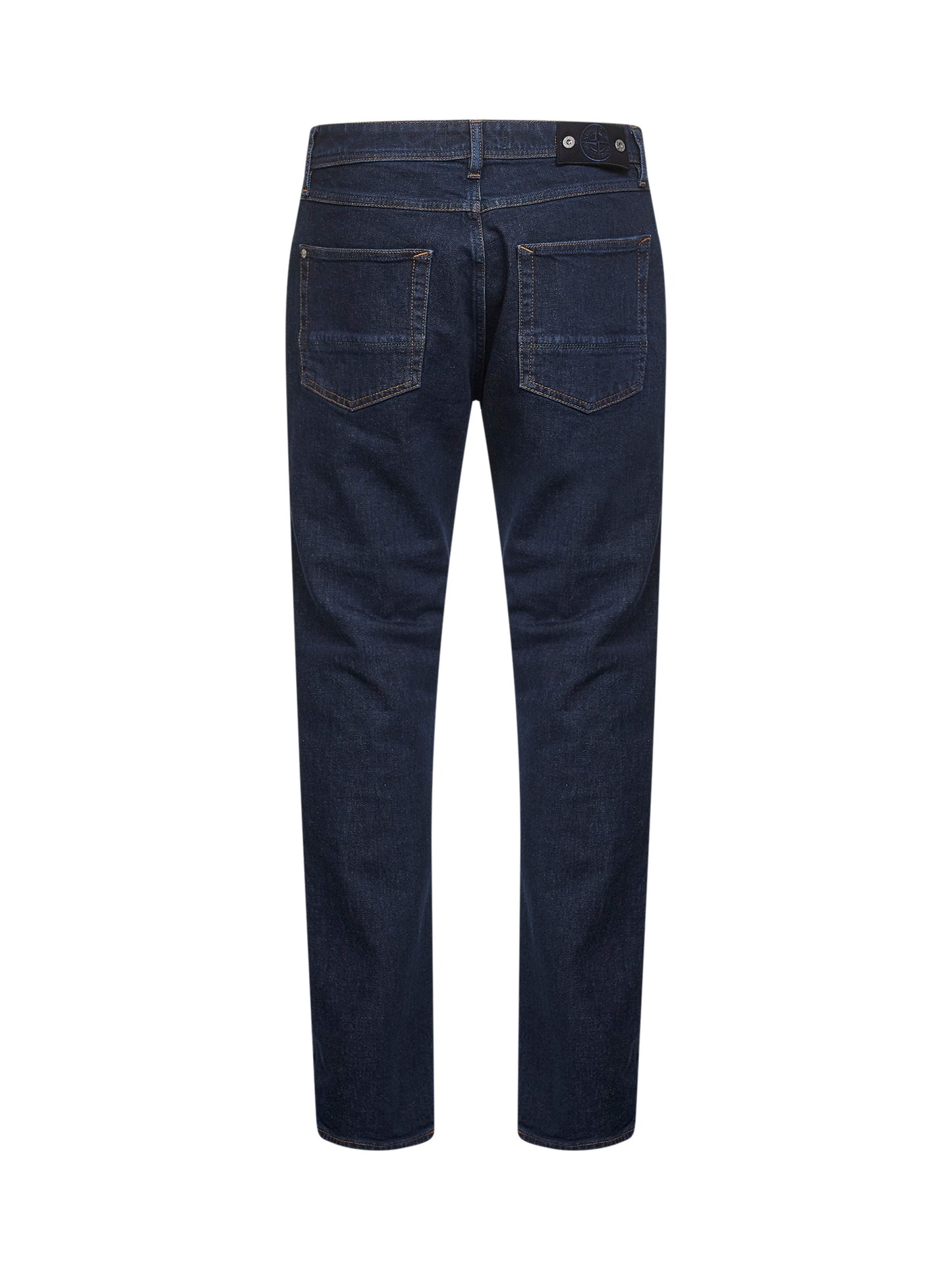 Jeans slim in denim stretch di cotone blu