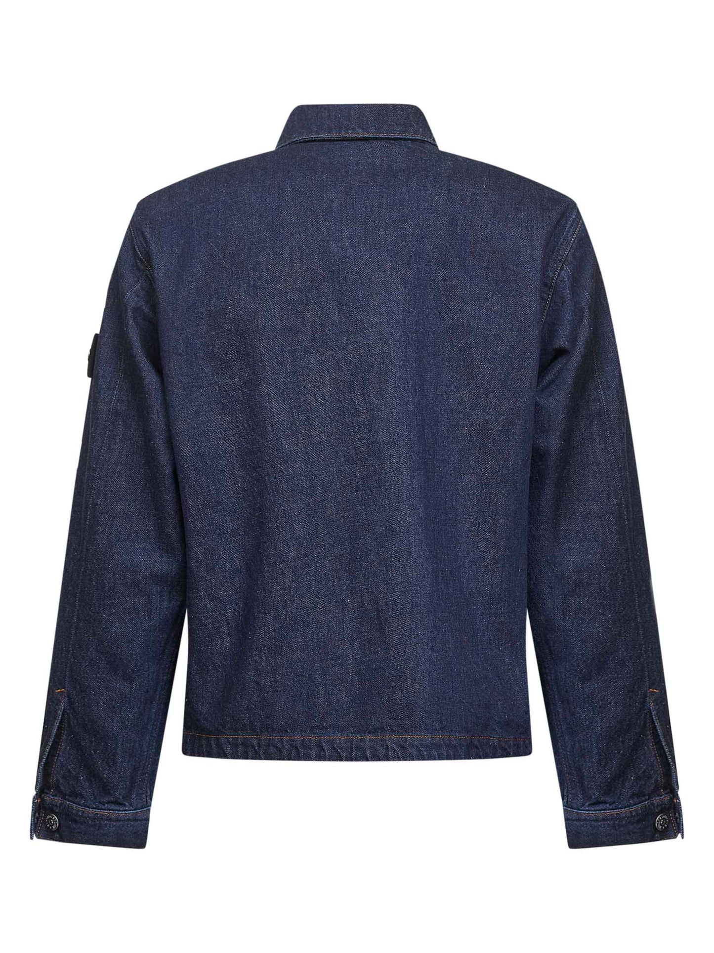Blue cotton denim shirt jacket