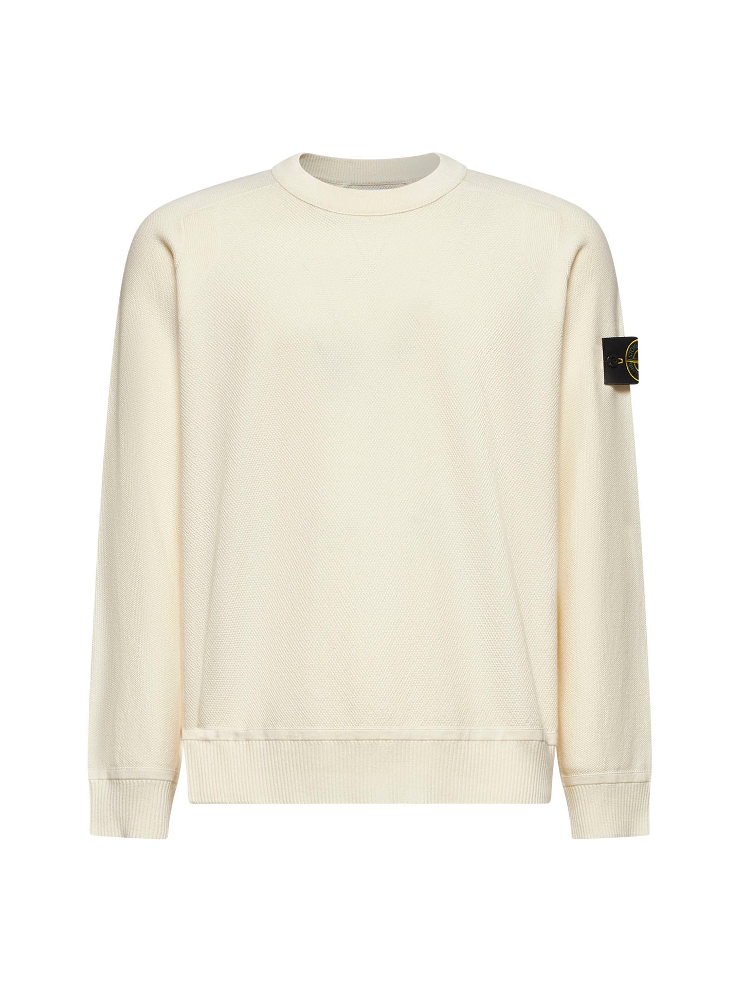 Ivory cotton crewneck sweater