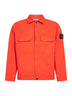 Orange cotton overshirt