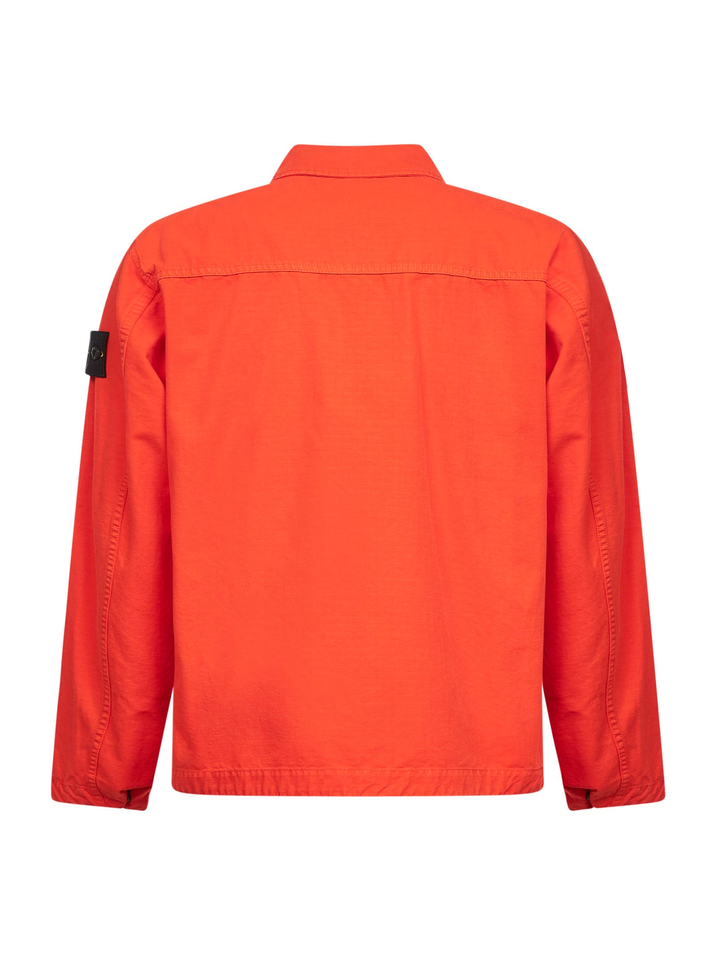 Orange cotton overshirt