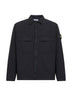 Black cotton overshirt