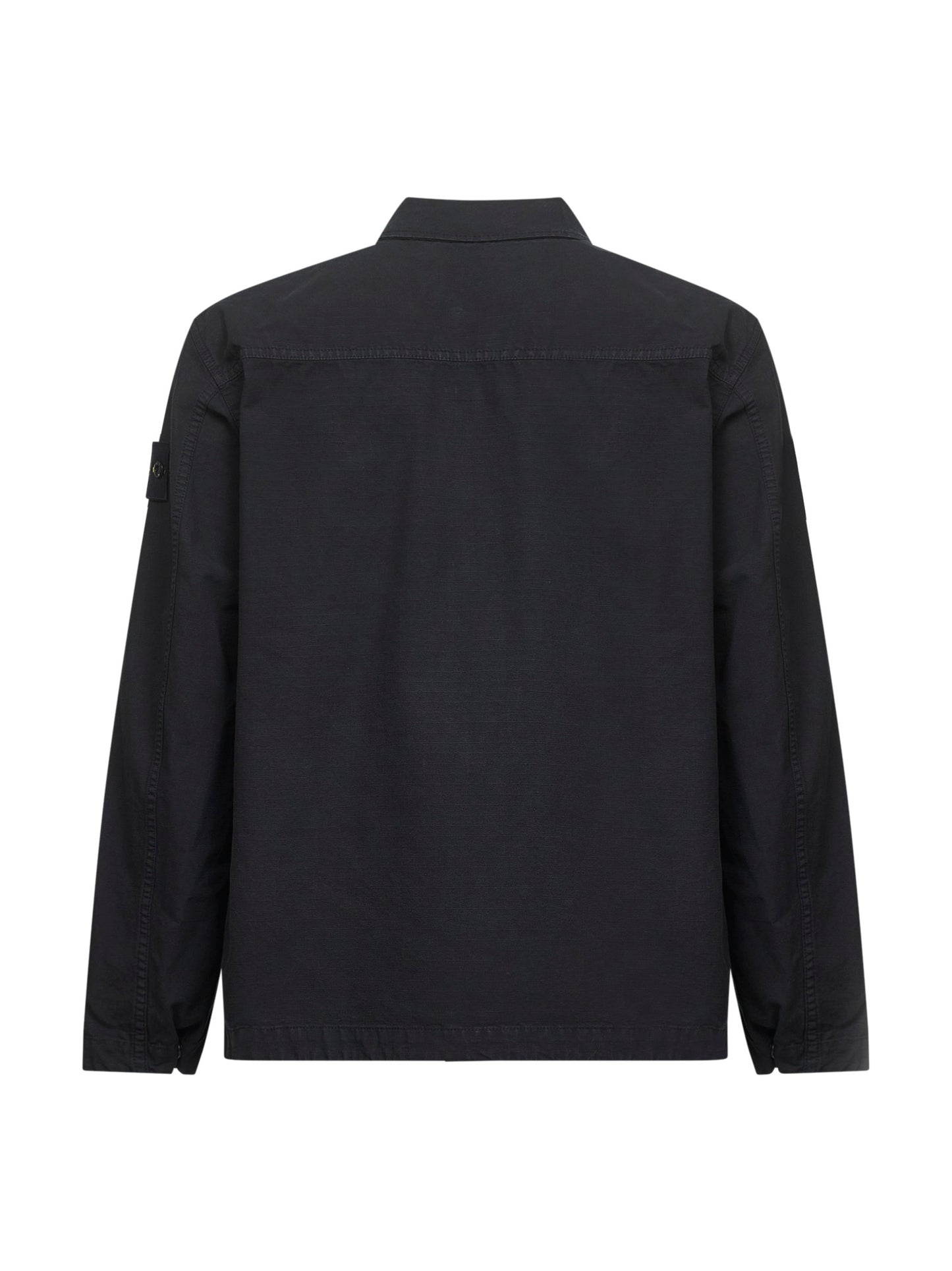 Black cotton overshirt