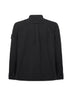 Camicia in twill di cotone nero con badge logo
