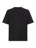 Black combed organic cotton jersey T-shirt