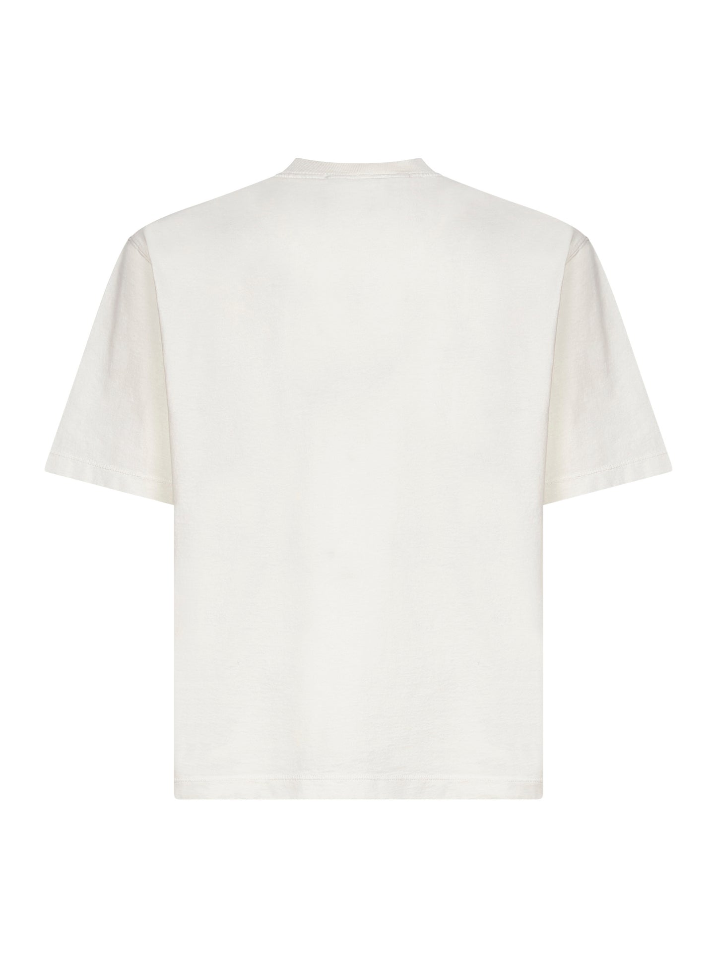 Ivory combed organic cotton jersey T-shirt