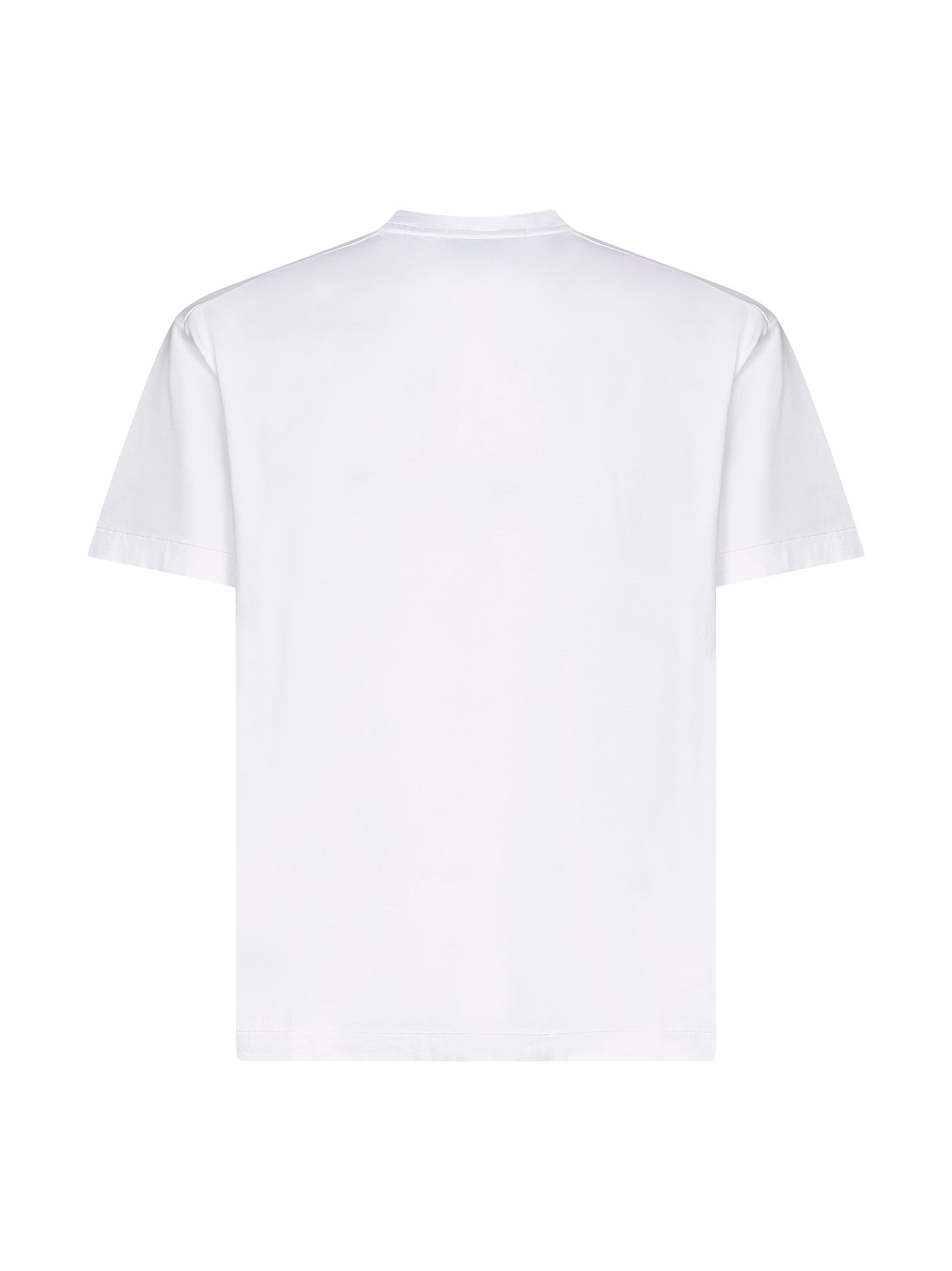 White jersey Compass patch T-shirt