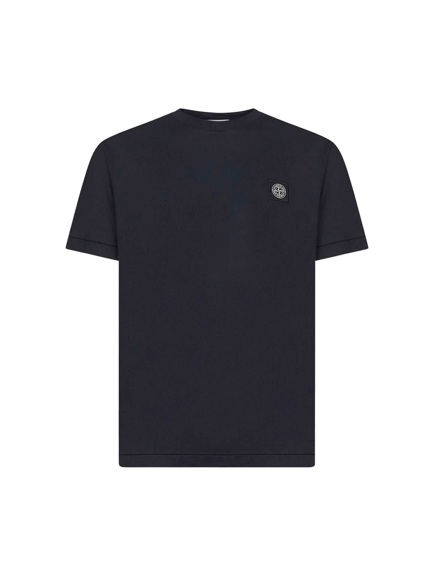 T-shirt in jersey blu con patch Compass