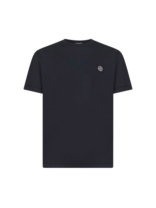 Blue jersey Compass patch T-shirt