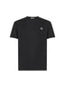 T-shirt in jersey nero con patch Compass