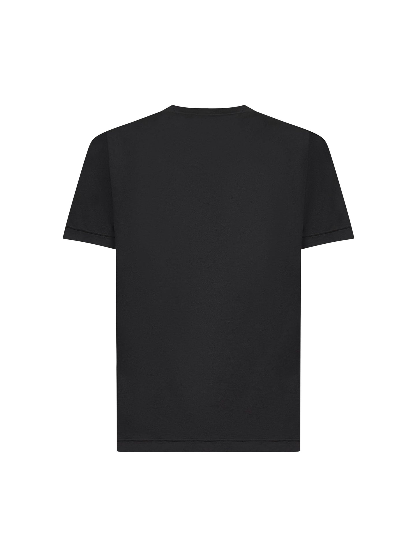 T-shirt in jersey nero con patch Compass