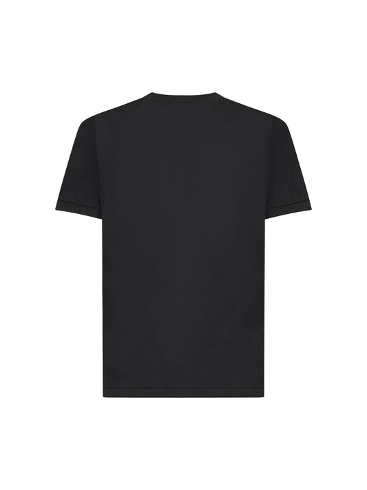 Black jersey Compass patch T-shirt