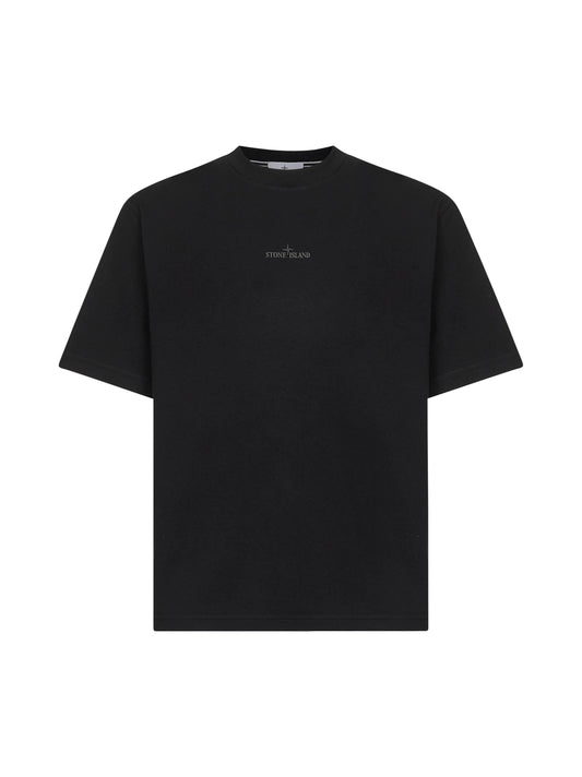 Black jersey printed T-shirt