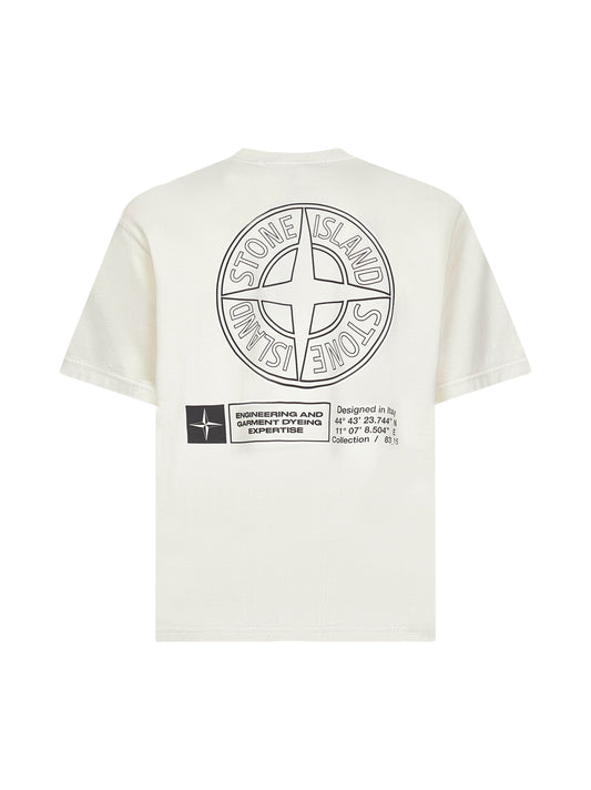 Ivory jersey printed T-shirt