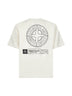 T-shirt in jersey avorio con stampa