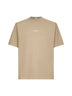 Beige jersey printed T-shirt