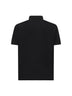 Black stretch pique Compass patch polo shirt