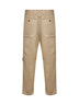 Beige cotton twill cargo trousers<BR/>