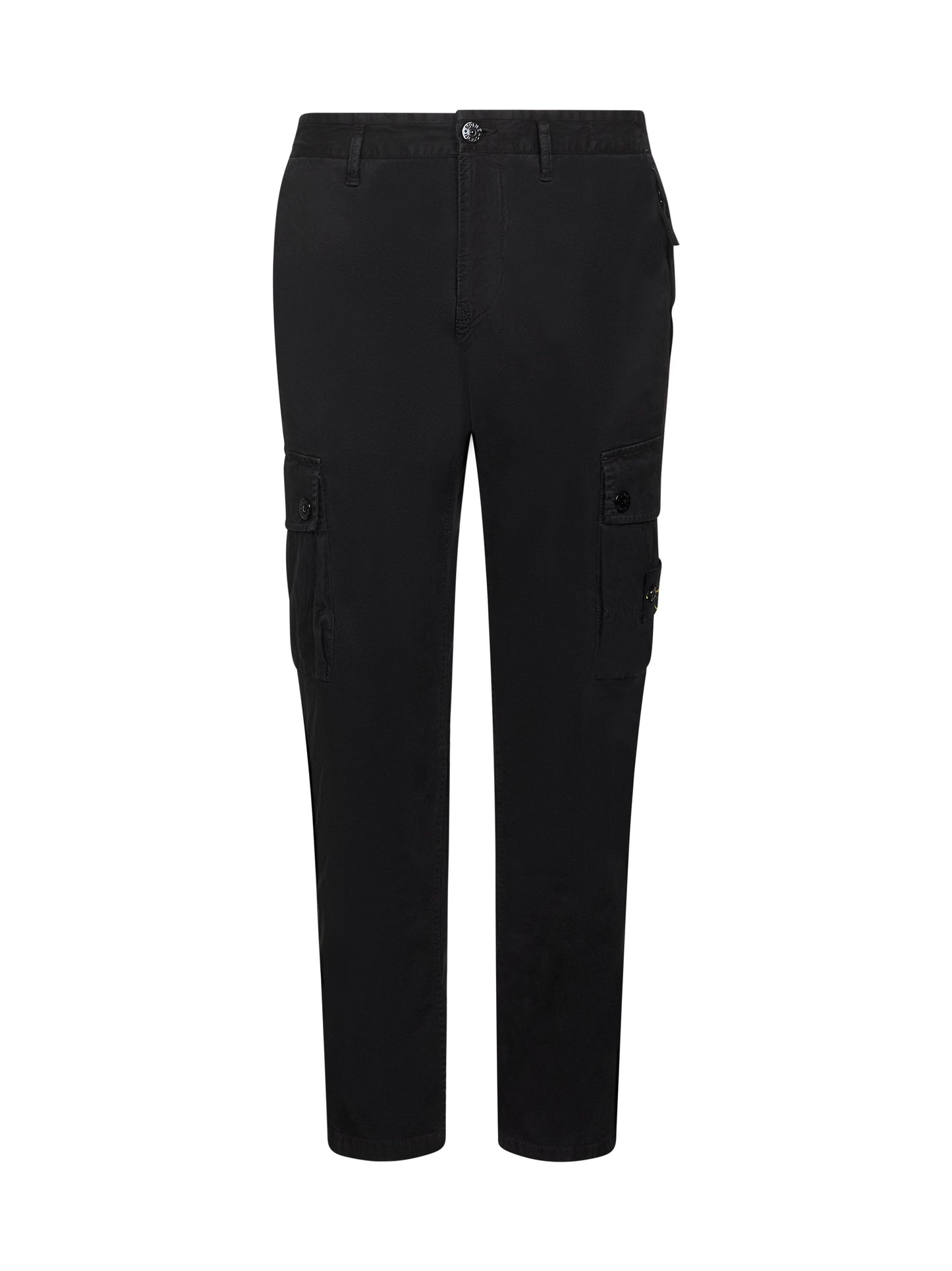 Pantaloni cargo in twill stretch nero