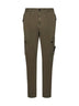 Green stretch twill cargo trousers