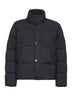 Black recycled nylon reps down jacket
