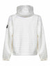 Ivory nylon rep padded hooded jacket