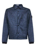 Blue nylon reps padded coach jacket