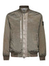 Green iridescent Nylon Metal bomber jacket