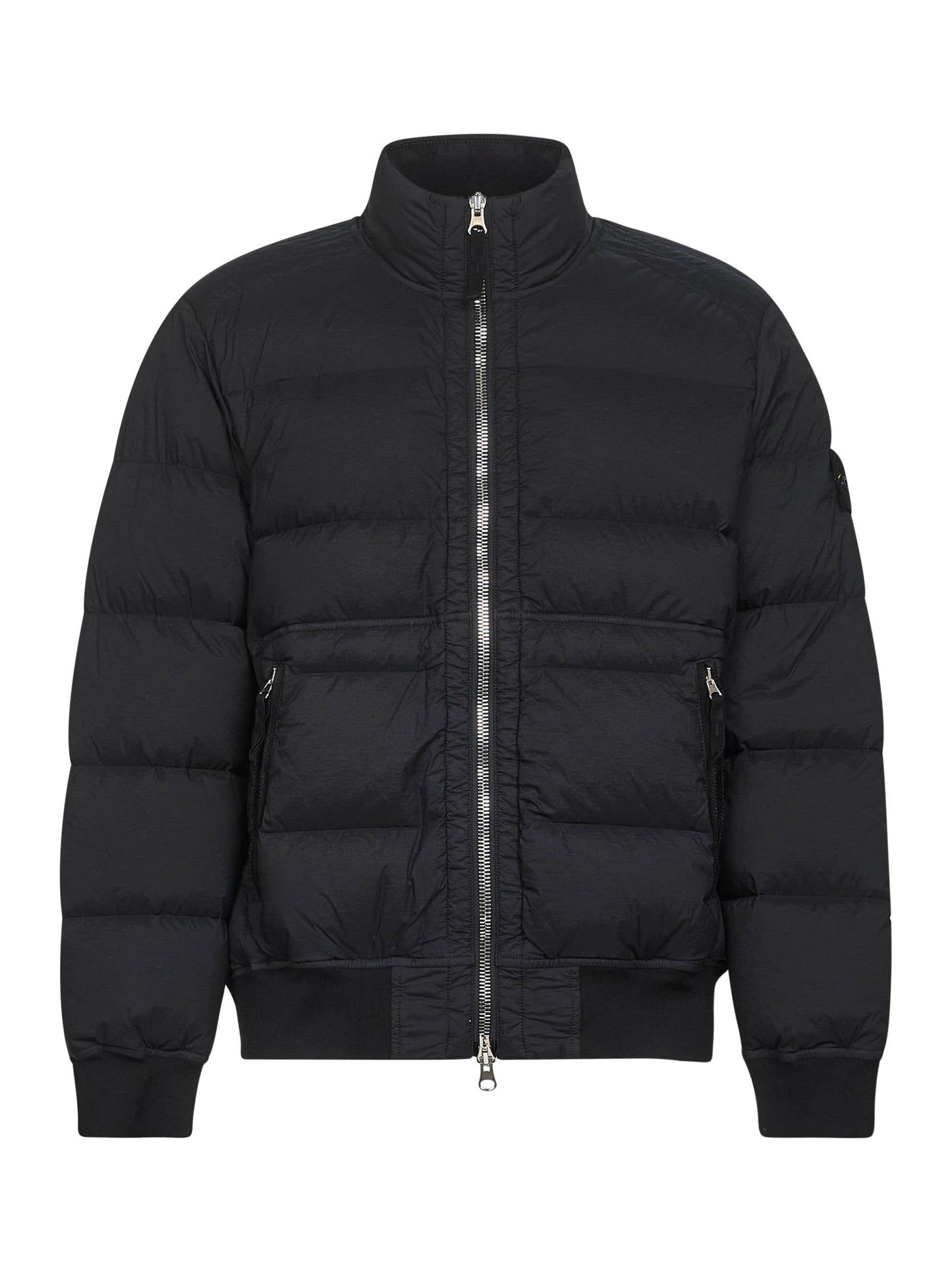 Black DOWN-TC stretch nylon down jacket