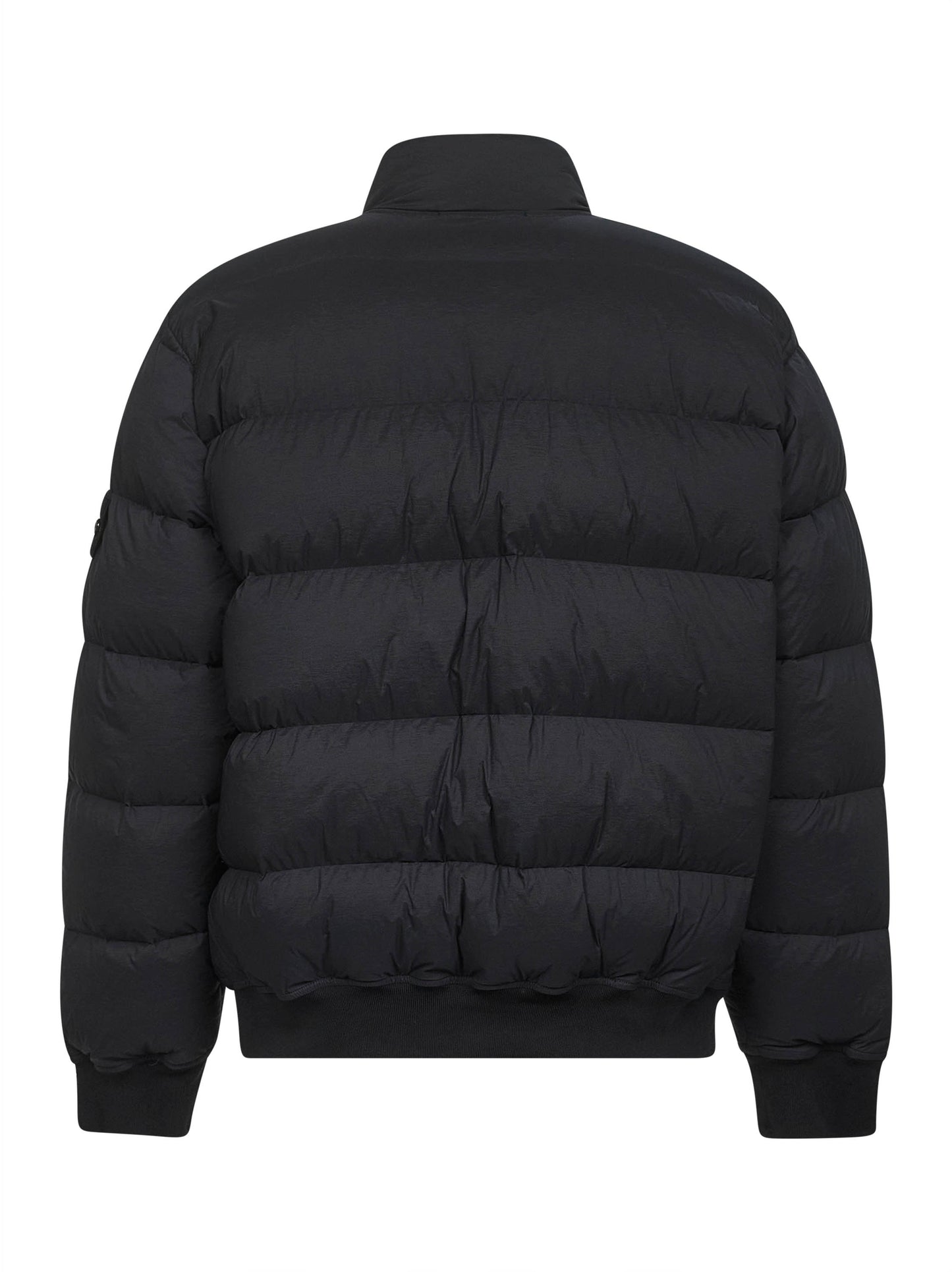 Black DOWN-TC stretch nylon down jacket