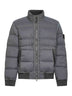 Grey DOWN-TC stretch nylon down jacket