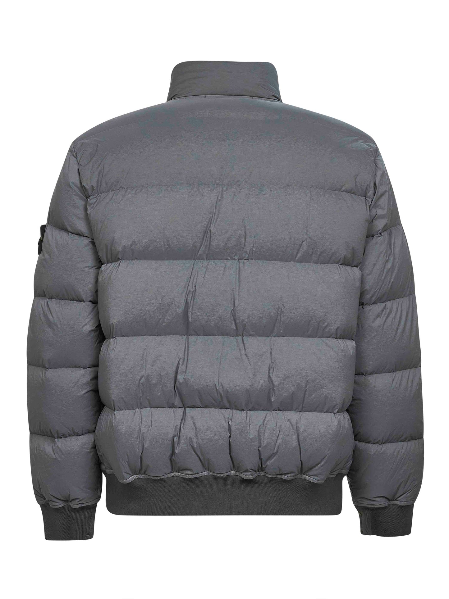 Grey DOWN-TC stretch nylon down jacket