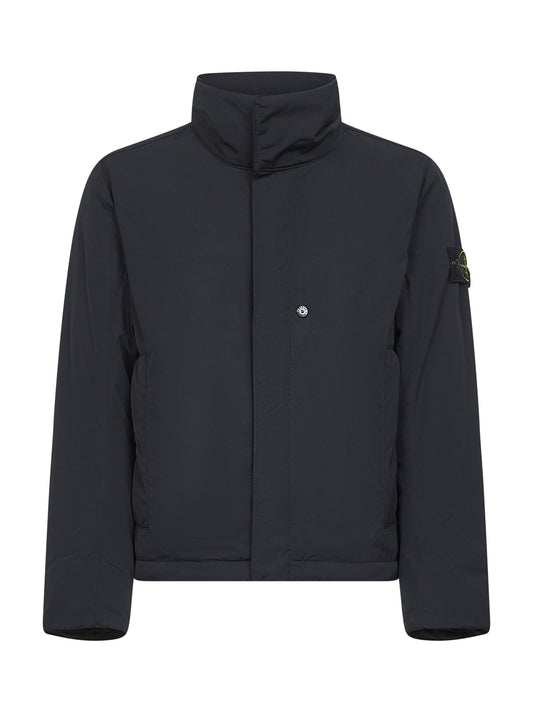 Black micro twill padded jacket