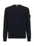 Blue RWS stretch wool crewneck sweater