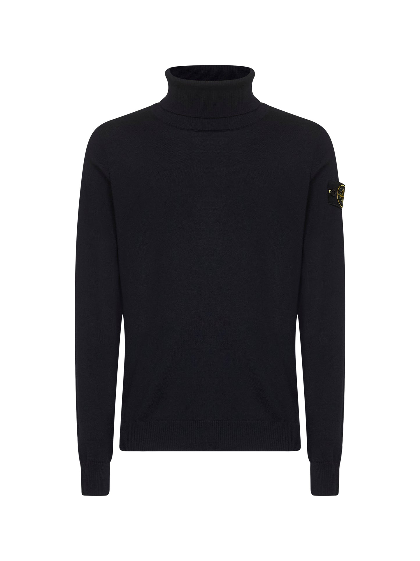 Blue lightweight RWS wool turtleneck sweater