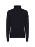 Blue lightweight RWS wool turtleneck sweater