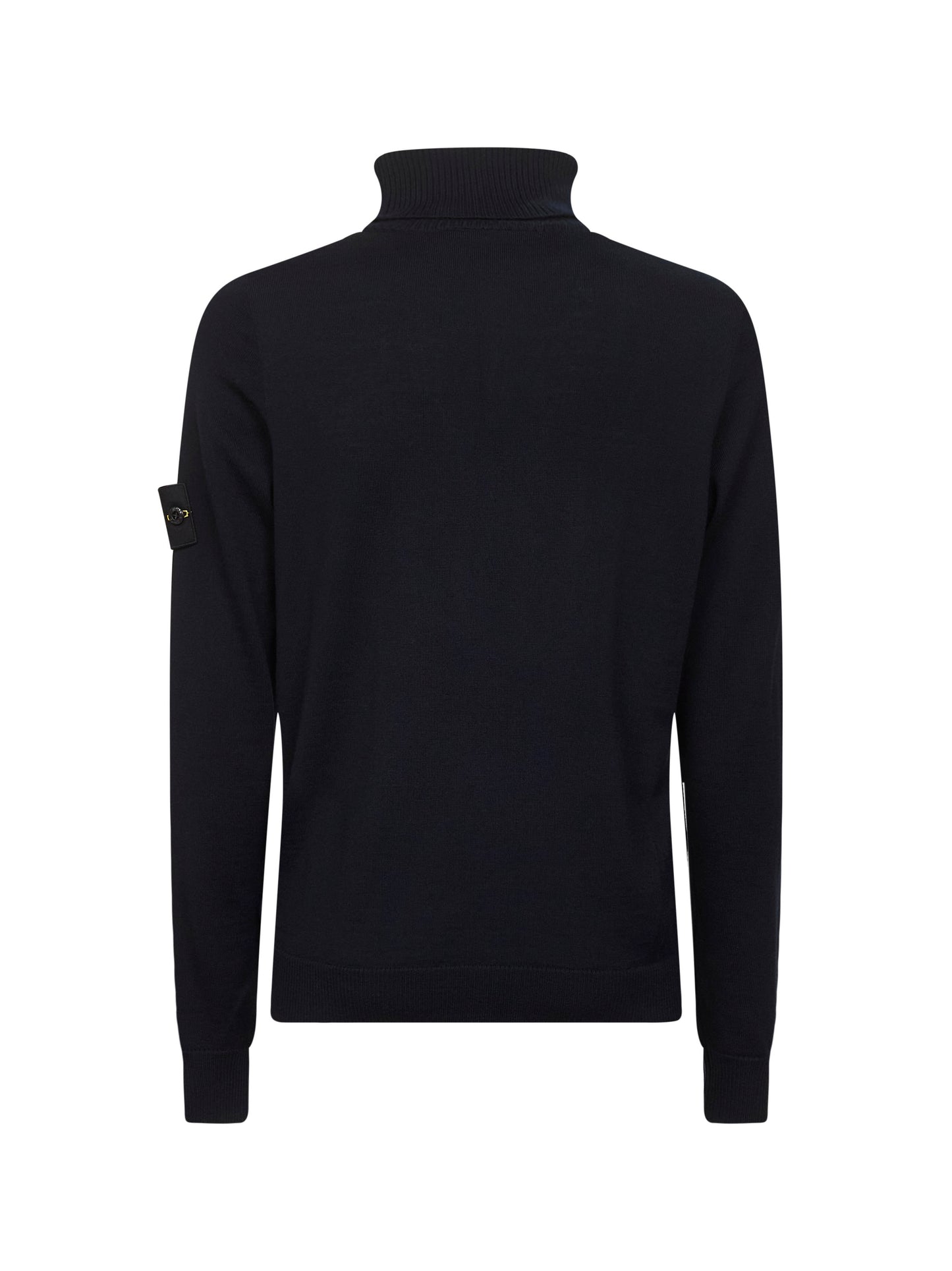 Blue lightweight RWS wool turtleneck sweater