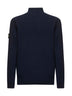 Blue lambswool half-zip jumper