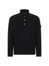 Black lambswool half-zip jumper