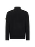 Black lambswool half-zip jumper