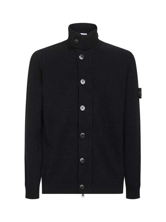 Cardigan nero con bottoni <BR/>