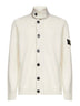Ivory lambswool zip-up cardigan