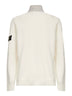 Ivory lambswool zip-up cardigan