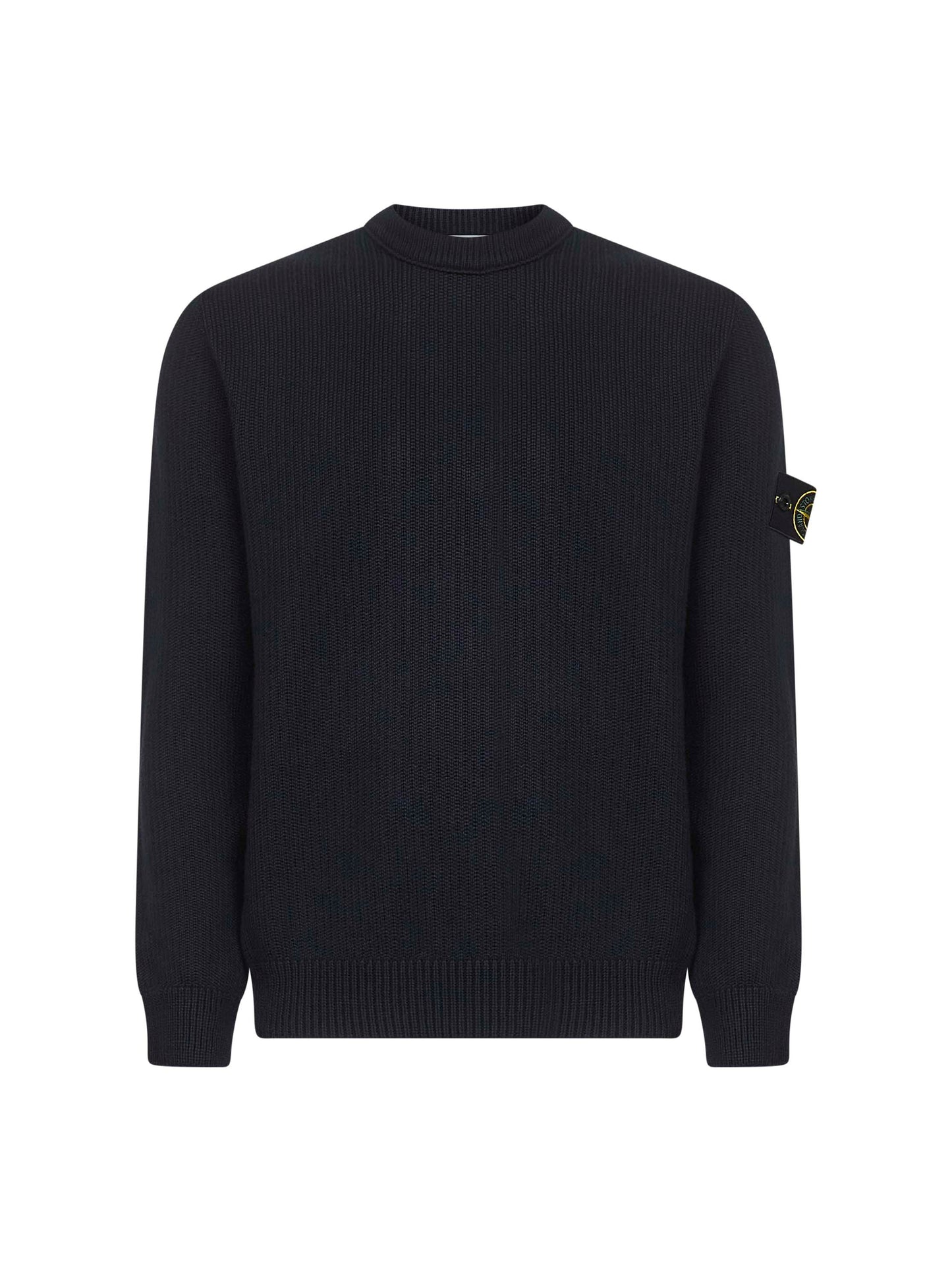 Blue winter cotton crewneck sweater