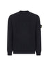 Blue winter cotton crewneck sweater