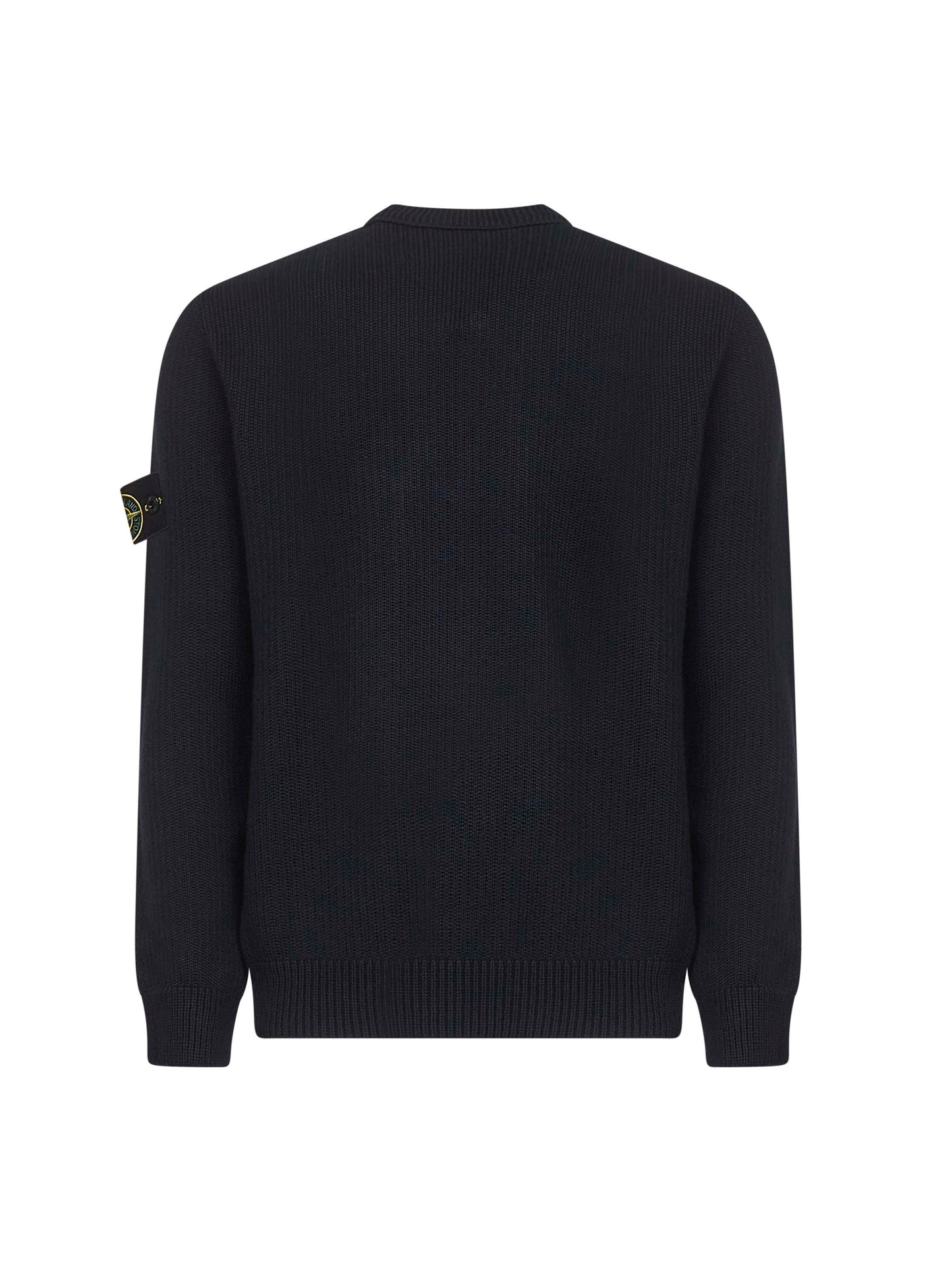 Blue winter cotton crewneck sweater
