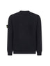Blue winter cotton crewneck sweater